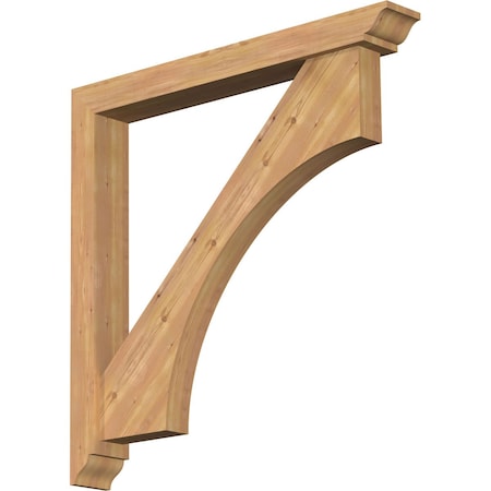 Ekena Millwork Westlake Traditional Smooth Bracket w/ Offset Brace, Western Red Cedar, 5 1/2"W x 44"D x 44"H BKT0604X44X44WTL01SWR